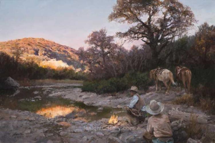Dusk on the Sabinal  *BY DRAW ONLY by James Robinson (1944-2015)
